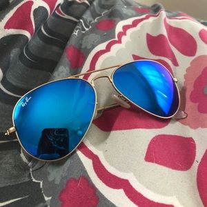 Blue aviator RayBans